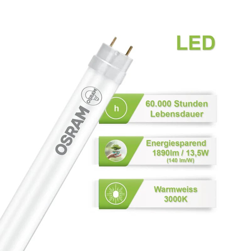 Osram LED Röhre 15,6W 1200mm 2300lm 3000K
