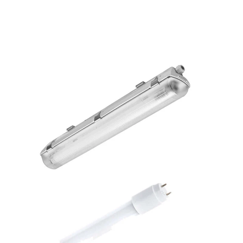 LED Feuchtraumleuchte 60cm 1-flammig vorverdrahtet für LED Röhren