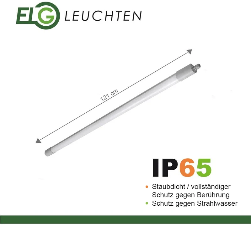 Schmale LED Feuchtraumleuchte 33W COB 4000lm 4000K IP65