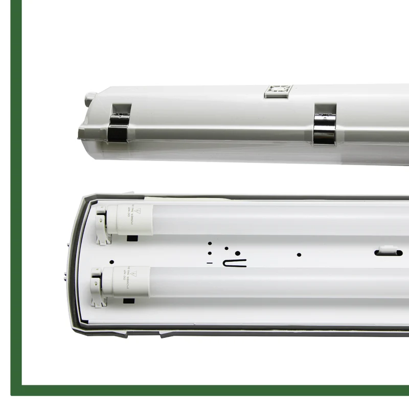 LED Feuchtraumleuchte 150cm 2-flammig vorverdrahtet für LED Röhren