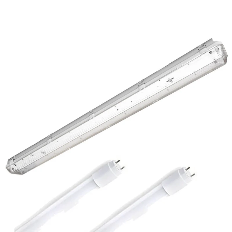 LED Feuchtraumleuchte 120cm 2-flm. vorverdrahtet für LED Röhren