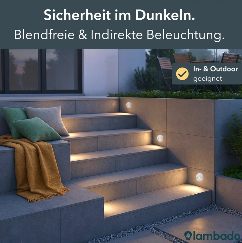 LED-Wandeinbauleuchte Wall für Innen & Außen IP65 - Weiss Eckig