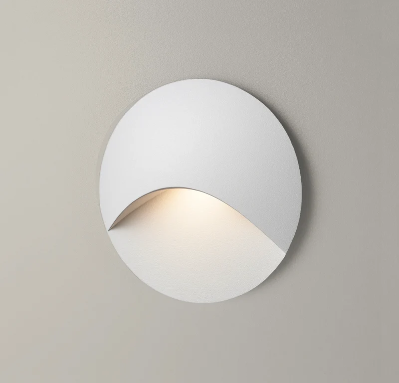 LED-Wandeinbauleuchte Wall für Innen & Außen IP65 - Weiß Rund