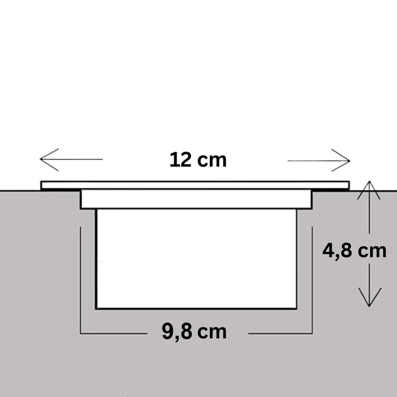 Solar LED Bodeneinbaustrahler IP65 für außen in Schwarz Ø12cm