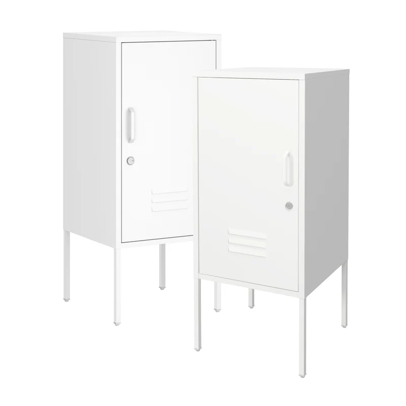 Nachtschrank Hausjärvi 2er Set Türgriff rechts und links [en.casa]