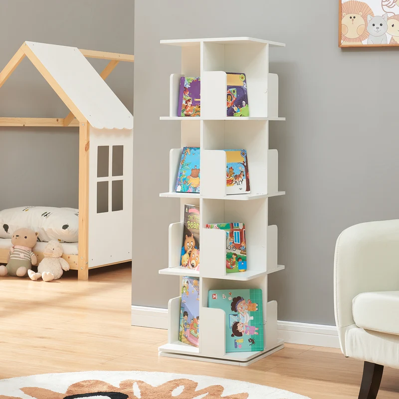 Drehbares Bücherregal Talöpintaa 129x40x40 cm [en.casa]