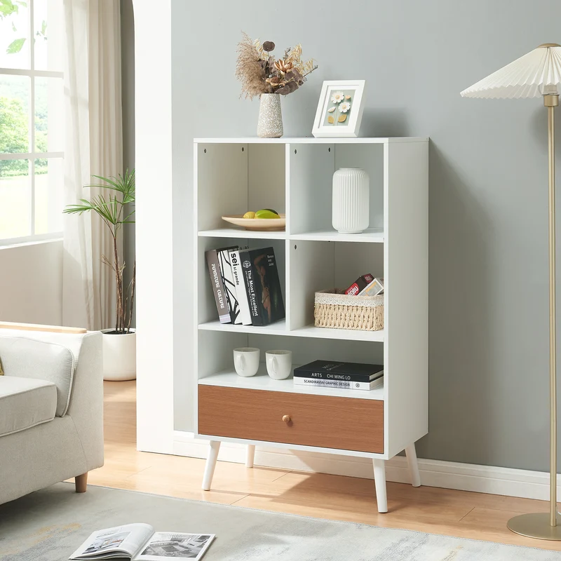 Bücherregal mit Schublade Reyljand [en.casa]
