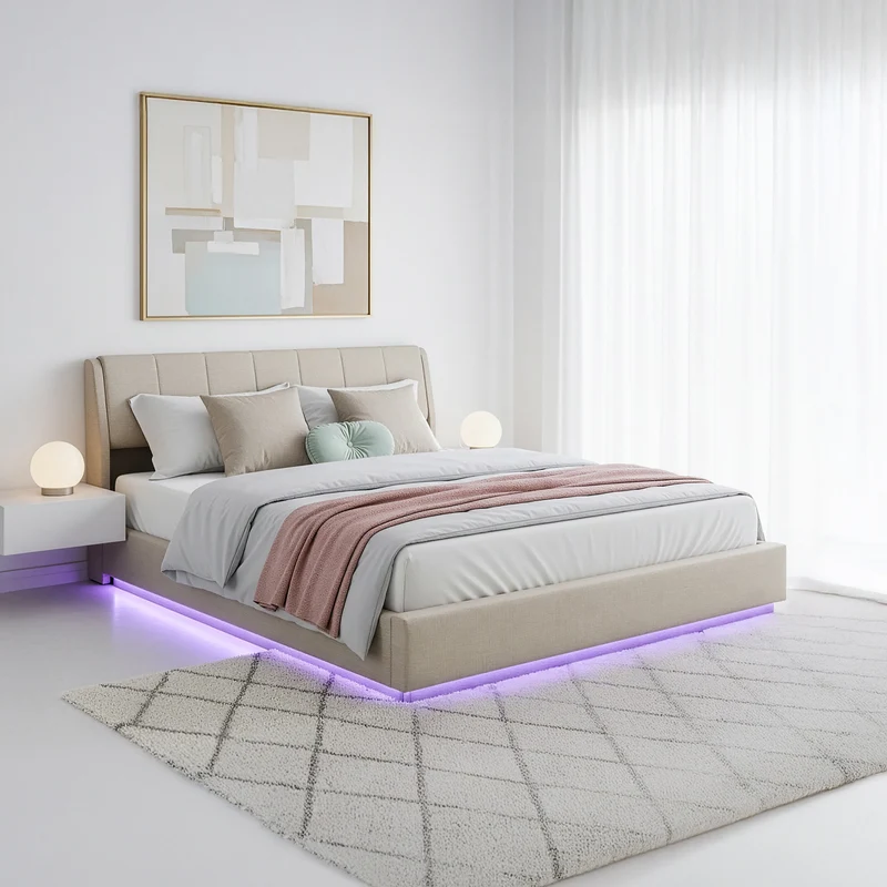 LED Polsterbett Tröstiar [en.casa]