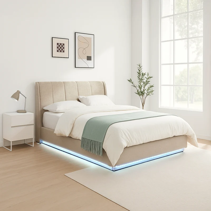 LED Polsterbett Tröstiar [en.casa]