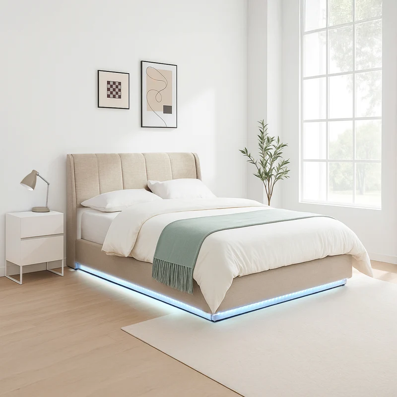 LED Polsterbett Tröstiar [en.casa]