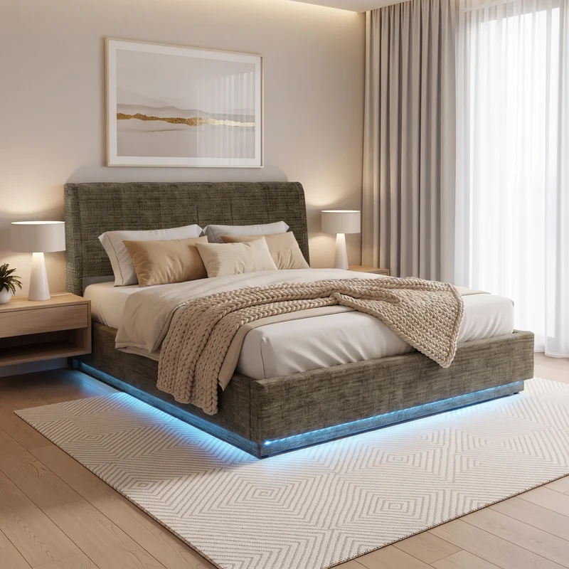 LED Polsterbett Tröstiar [en.casa]