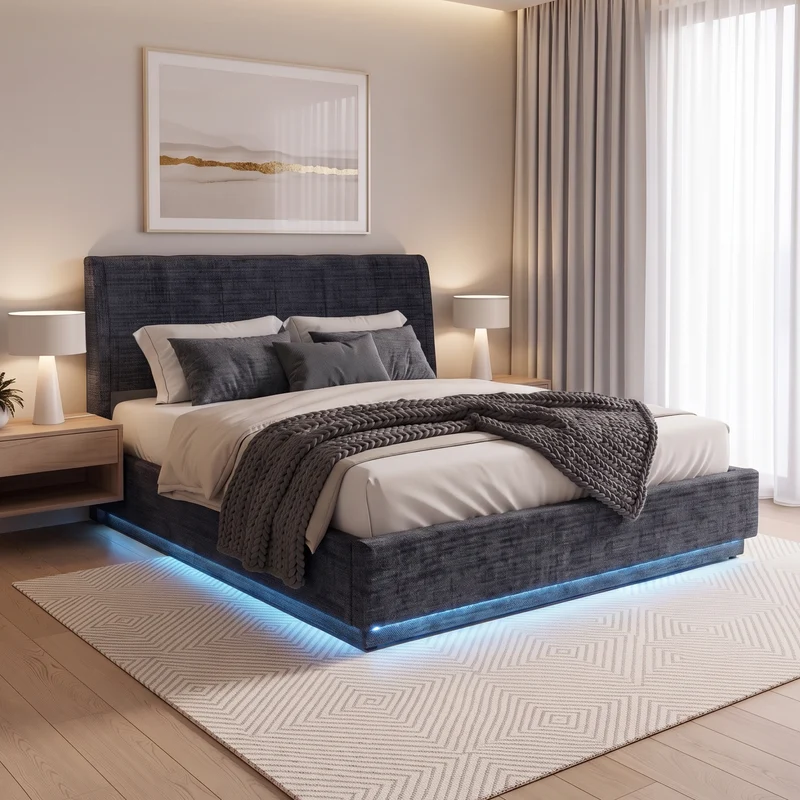 LED Polsterbett Tröstiar [en.casa]