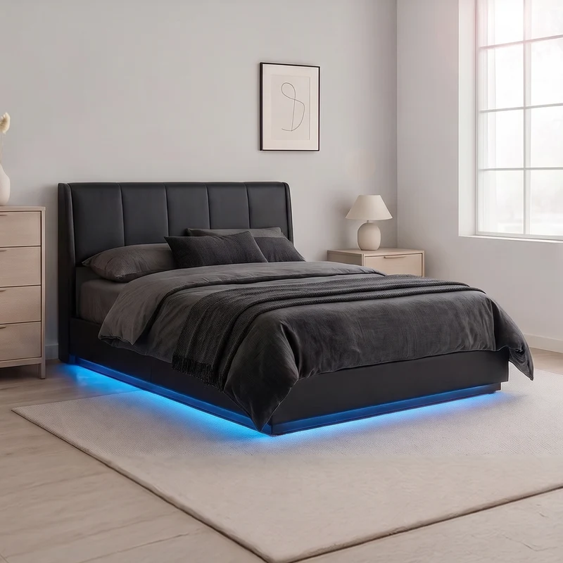 LED Polsterbett Tröstiar [en.casa]