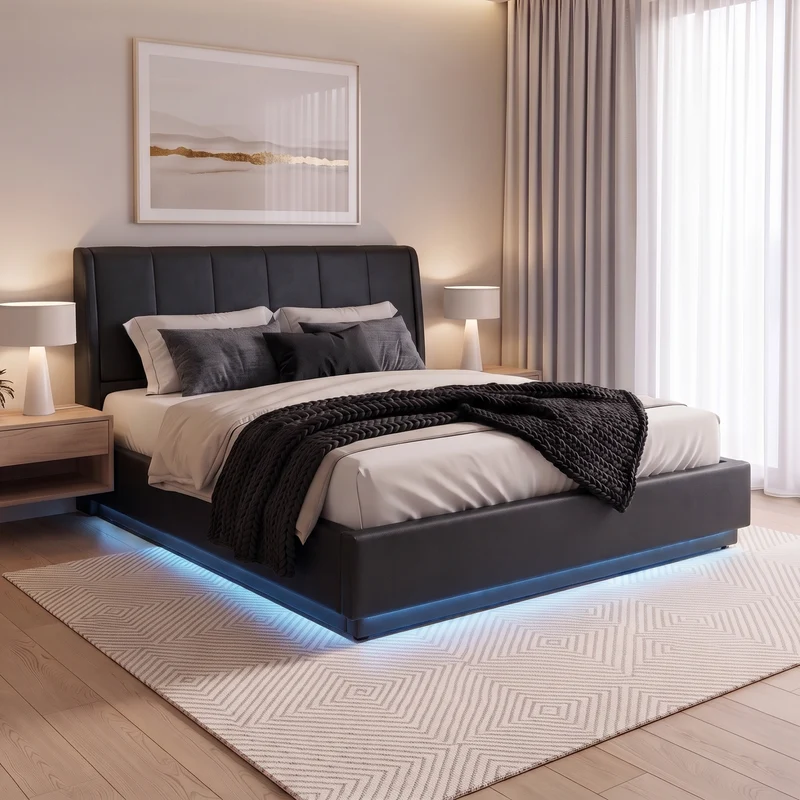 LED Polsterbett Tröstiar [en.casa]