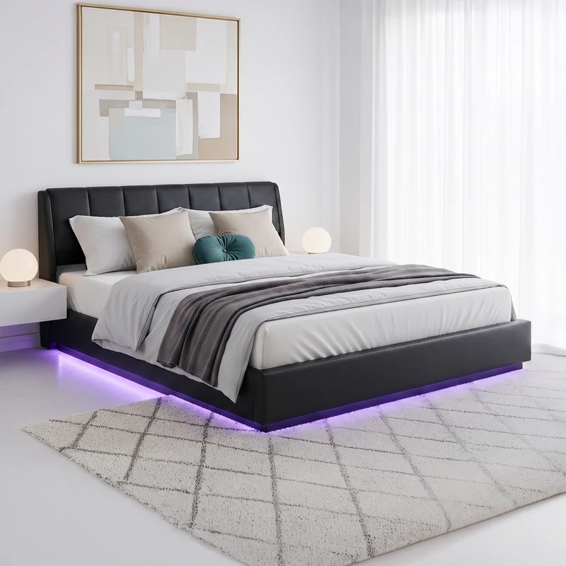 LED Polsterbett Tröstiar [en.casa]