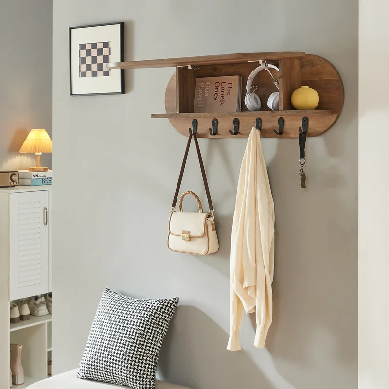 Wandgarderobe Vilkön mit Ablagefach [en.casa]