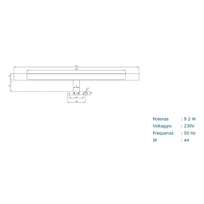Lampada Led per specchio PALES L