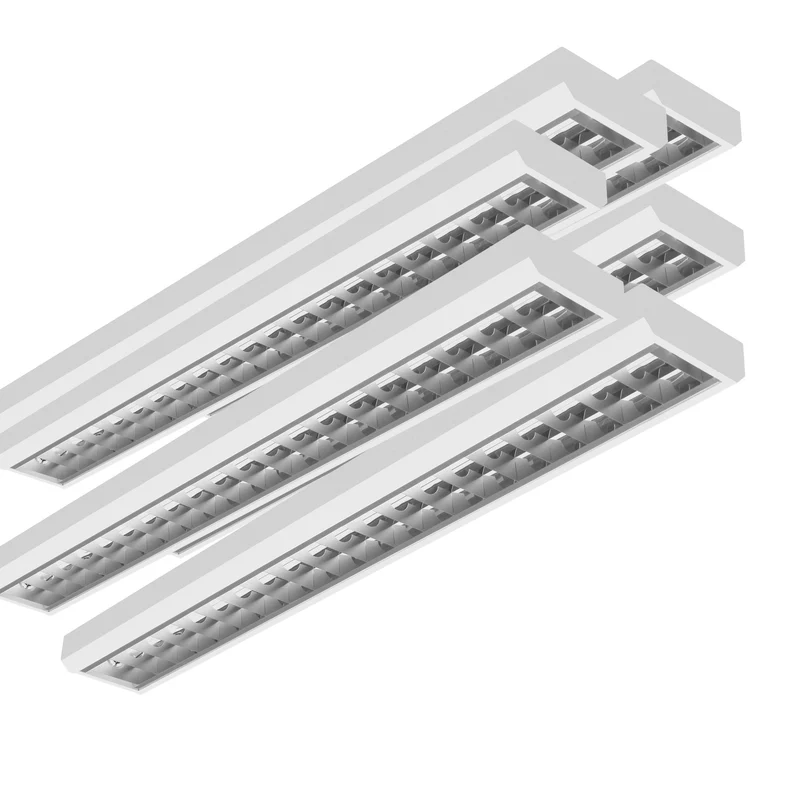 LED Rasteranbauleuchte Single-Raster 150cm 1-flammig, vorverdrahtet für LED Röhren