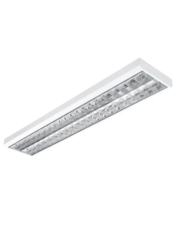 LED Rasteranbauleuchte Single-Raster, 150cm, 2-flammig, vorverdrahtet für LED Röhren