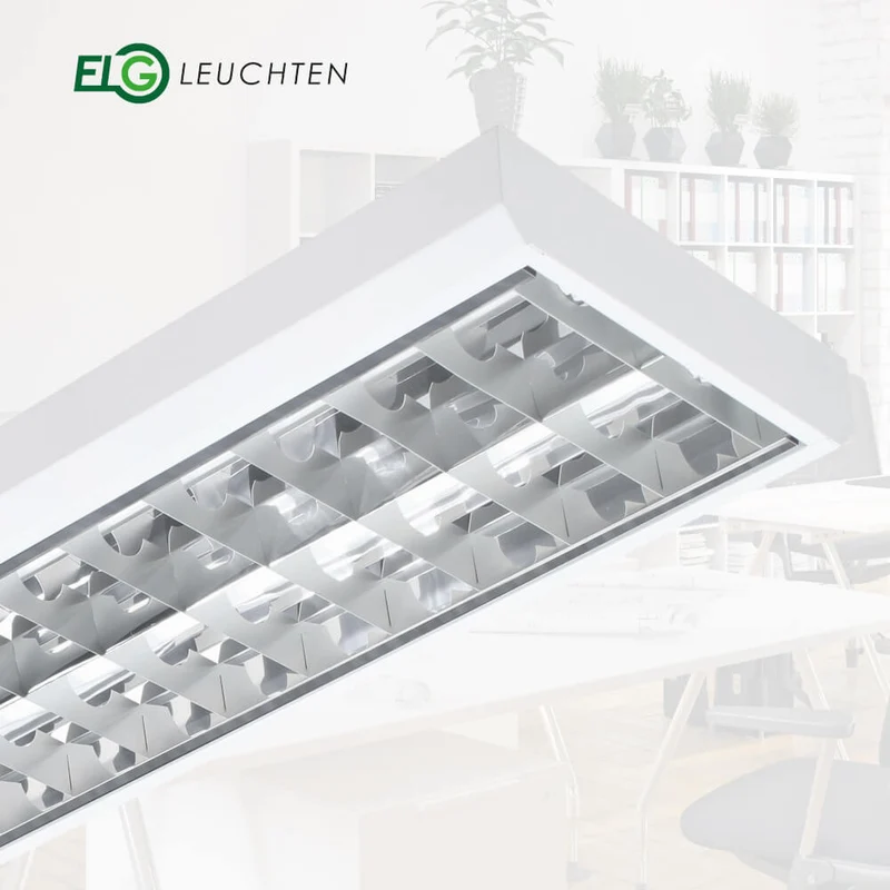 LED Rasteranbauleuchte Single-Raster, 150cm, 2-flammig, vorverdrahtet für LED Röhren
