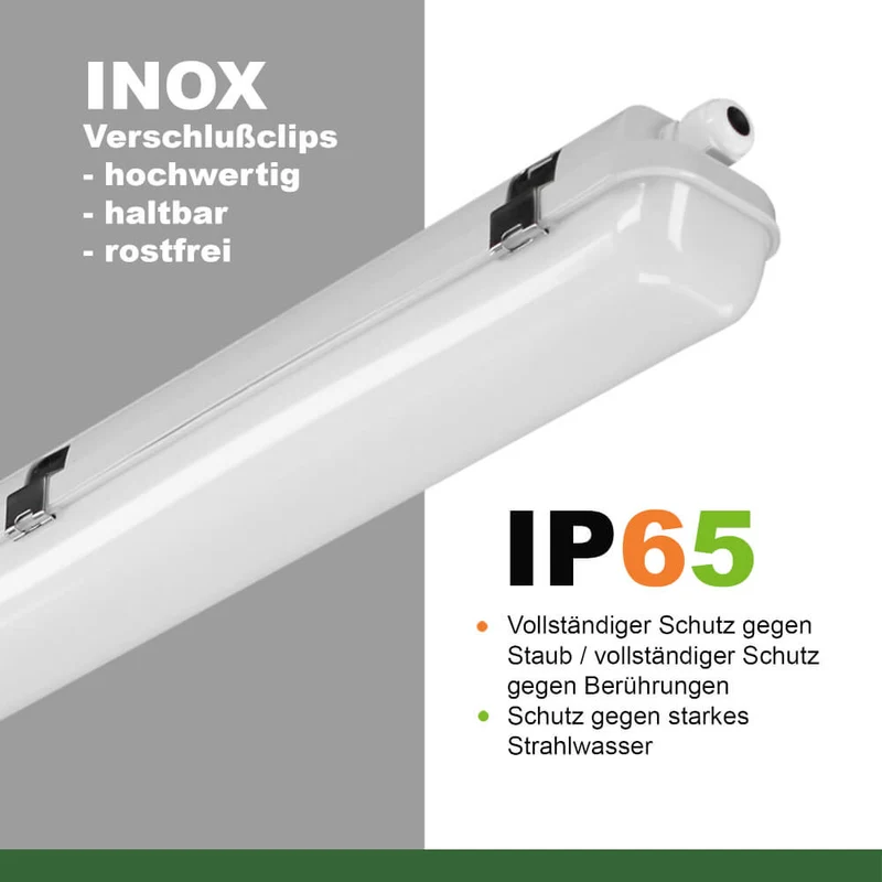 LED Feuchtraumleuchte 150cm 36W - 4000K Neutralweiß mit 4150lm und 115lm/W