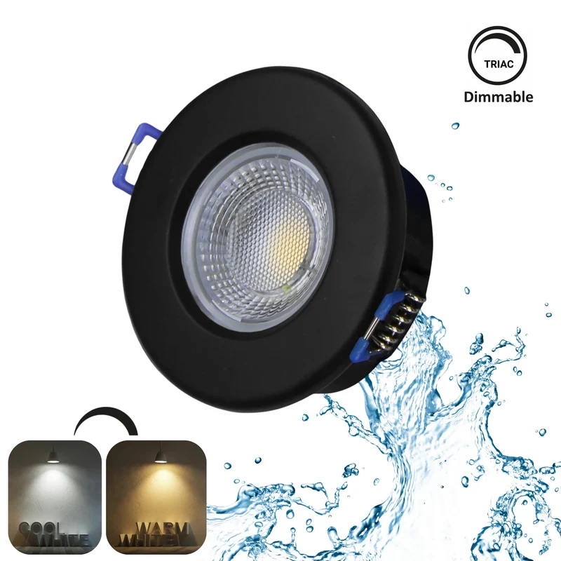 Dimmbarer LED Einbaustrahler 240V 7,5W, 600-650LM, 2800-4000K, IP54, 68mm