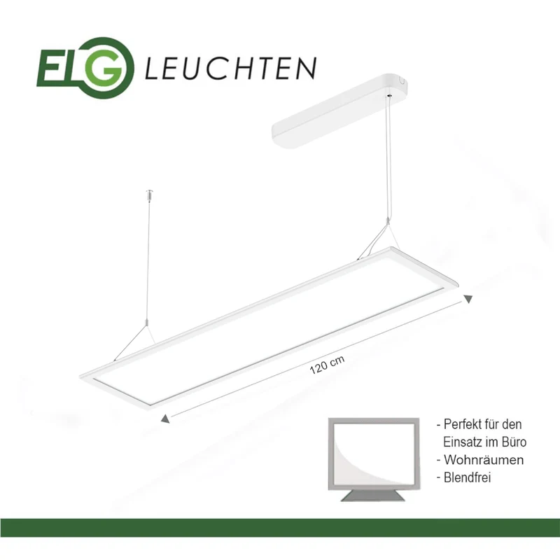 LED Pendelleuchte mit direktem und indirektem Lichtanteil