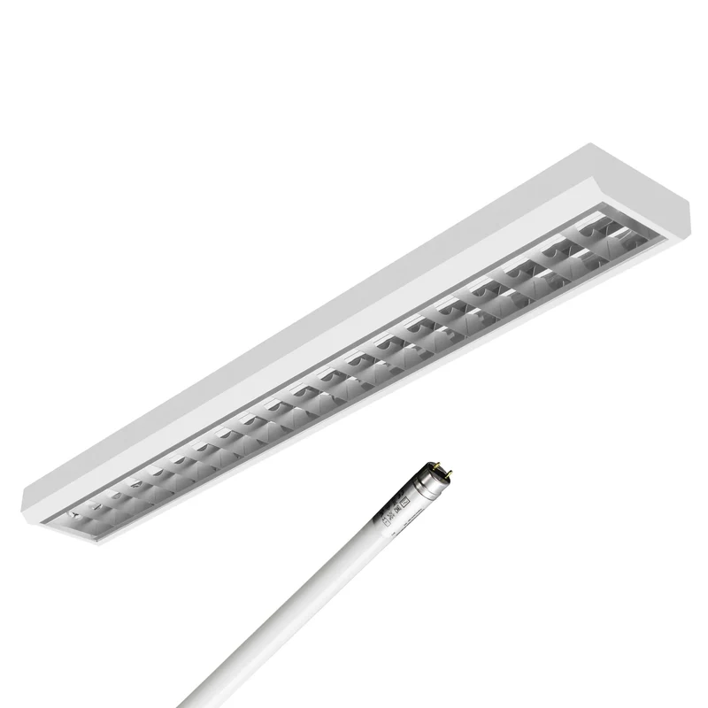 LED Rasteranbauleuchte Single-Raster 120cm 1-flammig vorverdrahtet für LED Röhren