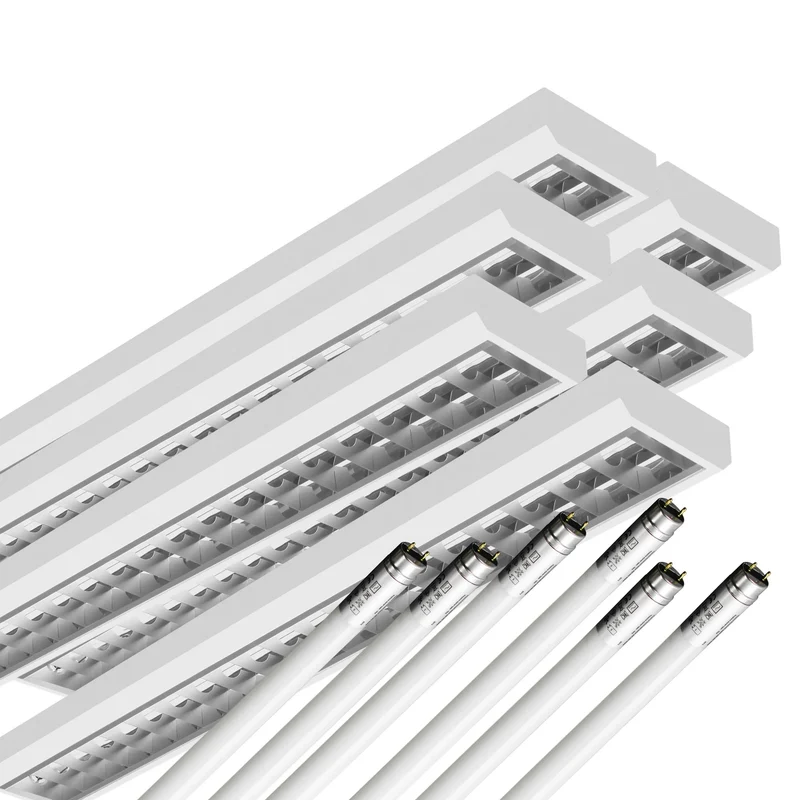 LED Rasteranbauleuchte Single-Raster 120cm 1-flammig vorverdrahtet für LED Röhren