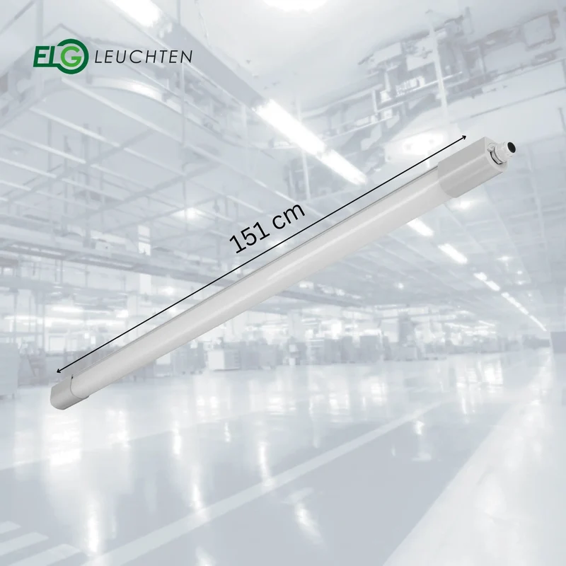 LED Feuchtraumleuchte 150cm 6500K Leistung umschaltbar 50W/33W 4000lm/6000lm IP66 wasserfest