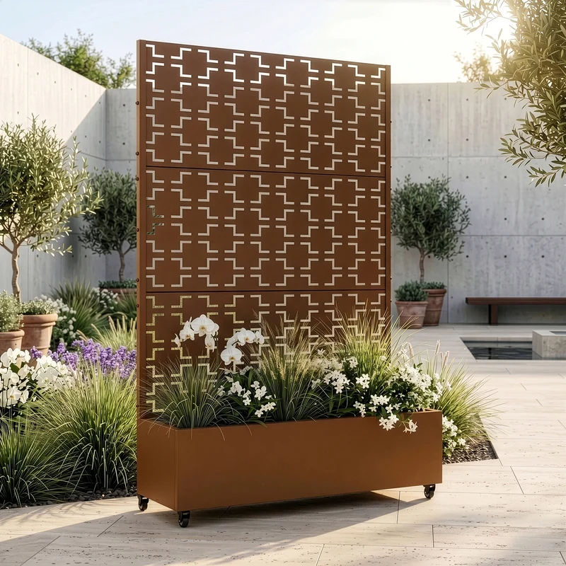 Trennwand Aaskis mit Blumenkasten [casa.pro]