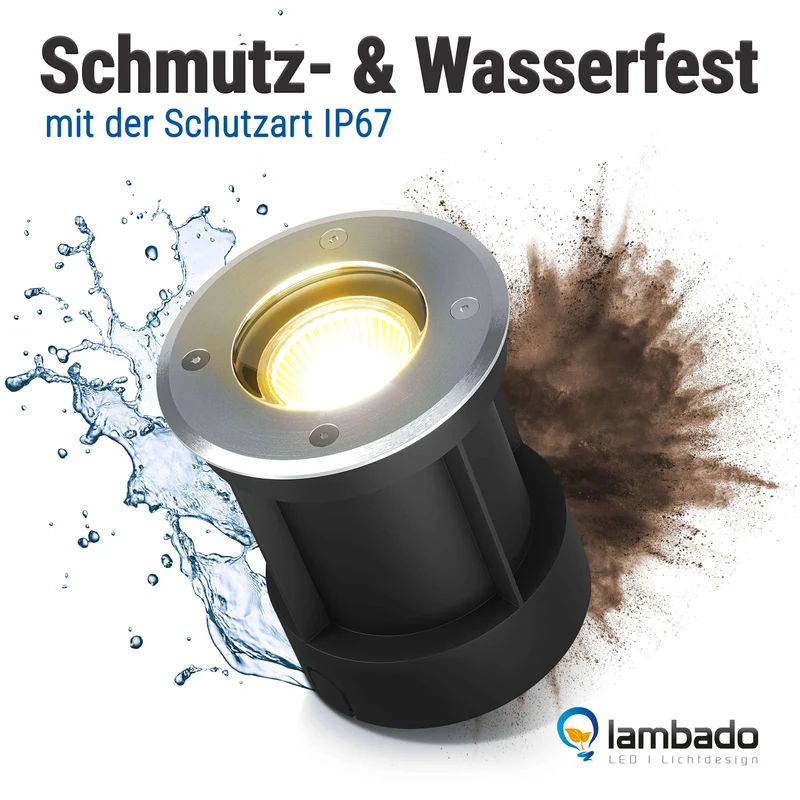 LED Bodeneinbaustrahler IP67 rund mit RGB Farbwechsel - Smart Home Alexa & Google