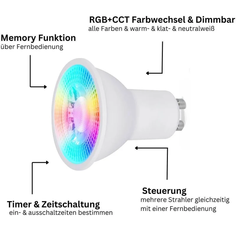 LED Bodeneinbaustrahler IP67 mit RGB Farbwechsel - Edelstahl gebürstet Eckig