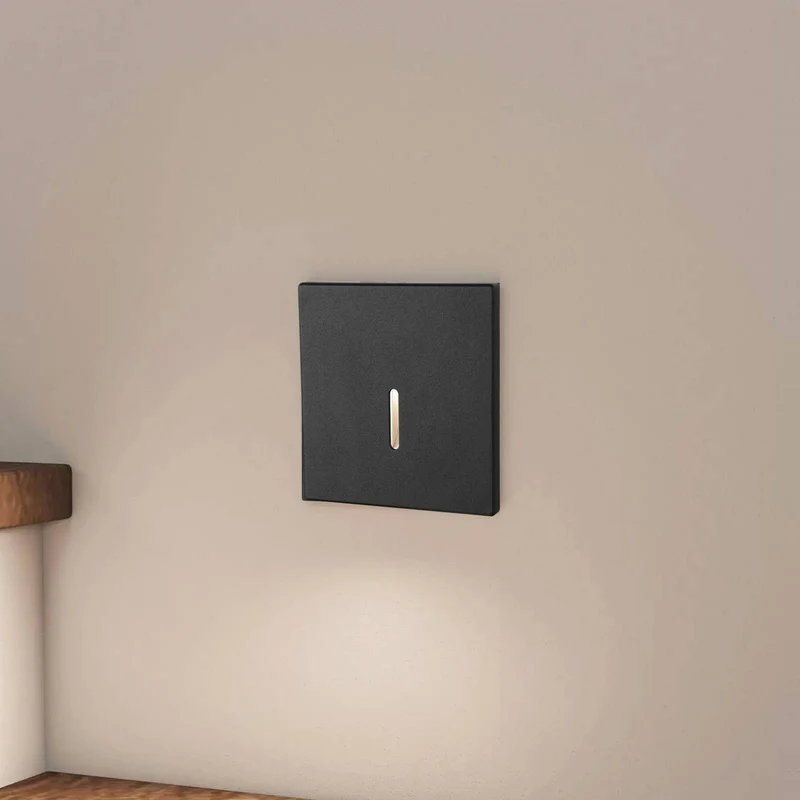 Wandeinbauleuchte - LED Treppenbeleuchtung Line in Schwarz - 230V 1,5W CCT