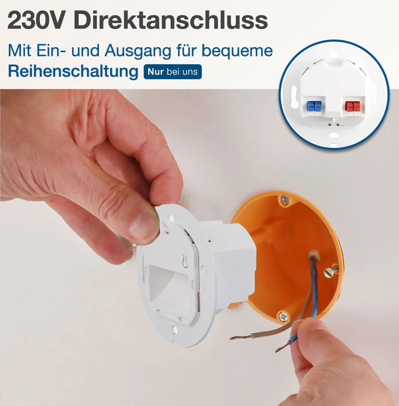 Wandeinbauleuchte - LED Treppenbeleuchtung Line in Schwarz - 230V 1,5W CCT