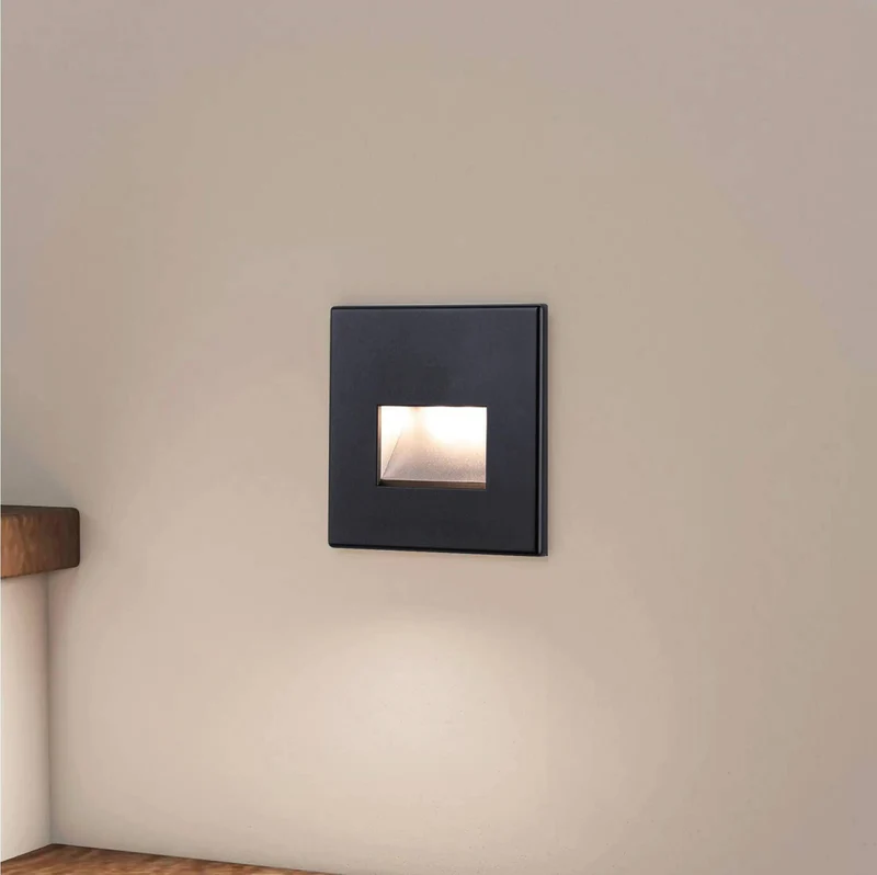 Wandeinbauleuchte - LED Treppenbeleuchtung Cut in Schwarz - 230V 1,5W CCT