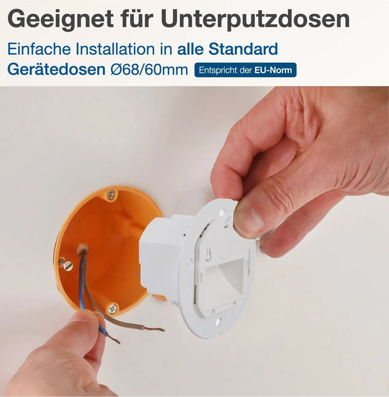 Wandeinbauleuchte - LED Treppenbeleuchtung Cut in Schwarz - 230V 1,5W CCT