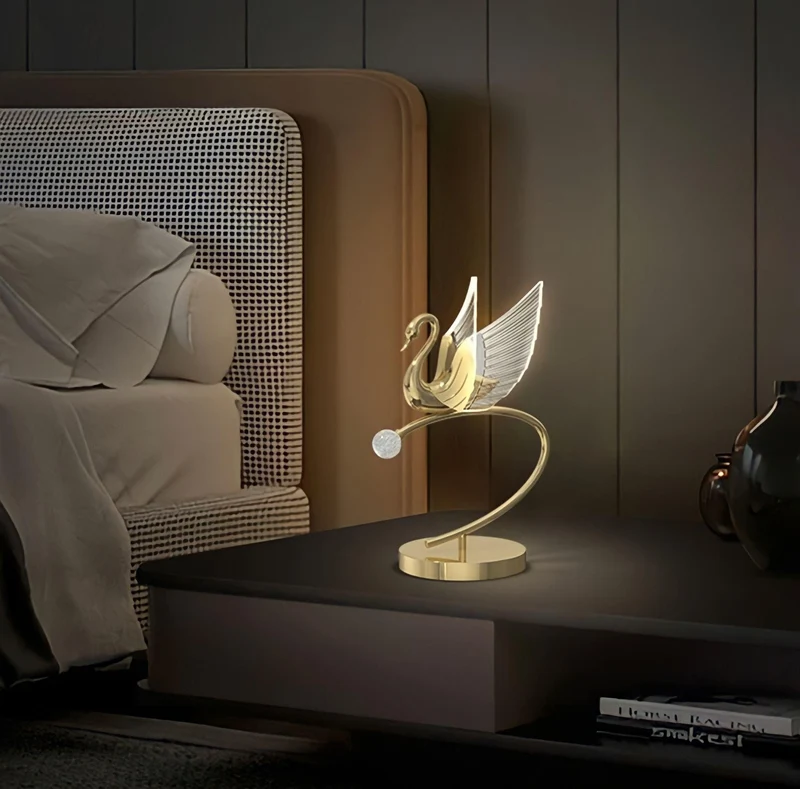 Tischlampe LED in Schwanform