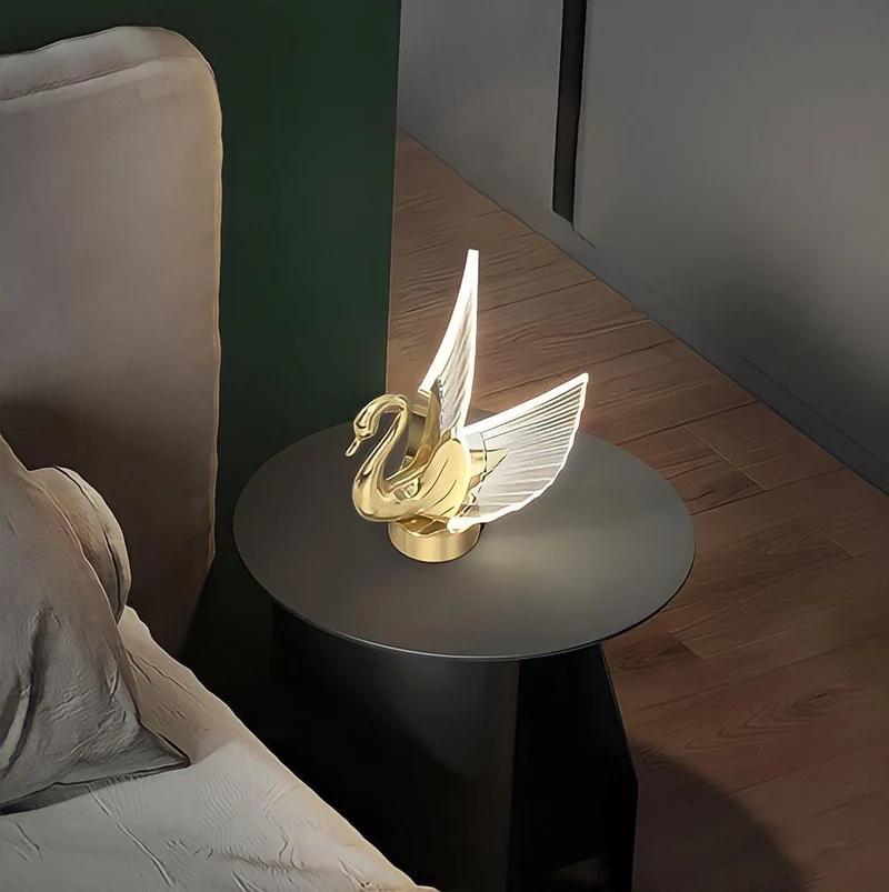 Tischlampe LED in Schwanform