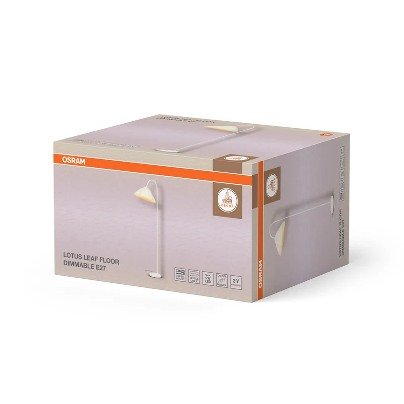 OSRAM DECOR Standleuchte Decor Lotus Leaf weiß, E27, dimmbar
