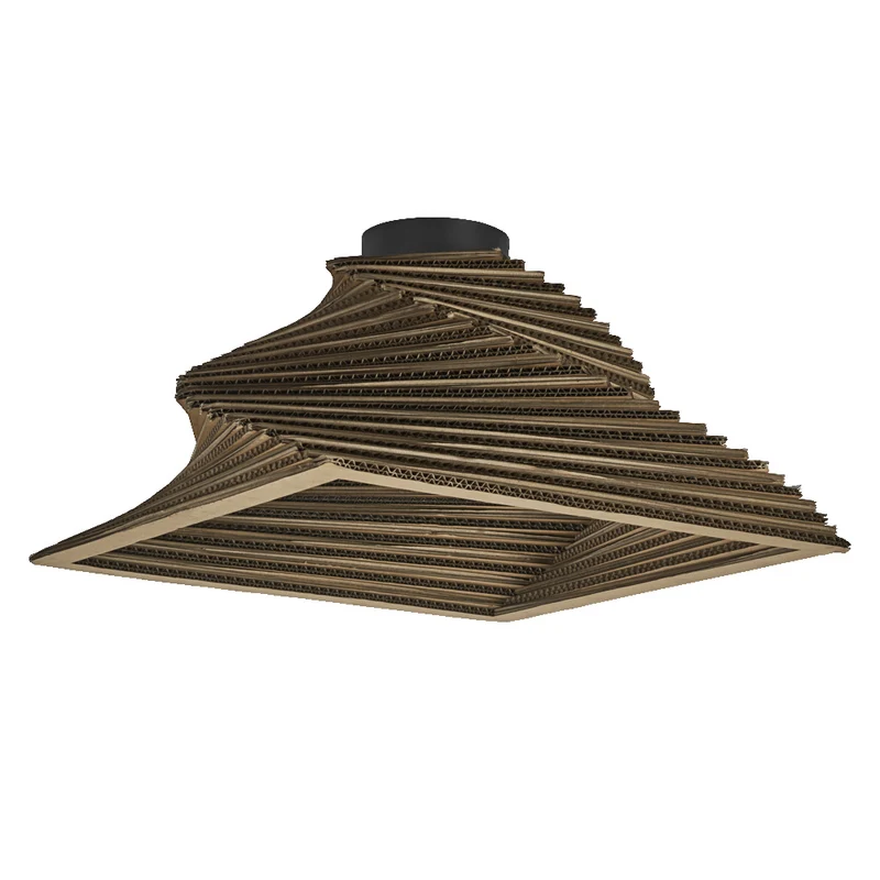 OSRAM DECOR Deckenleuchte Decor Cardboard Square Turn braun