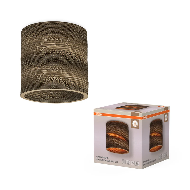 OSRAM DECOR Deckenleuchte Decor Cardboard Cylinder braun, E27