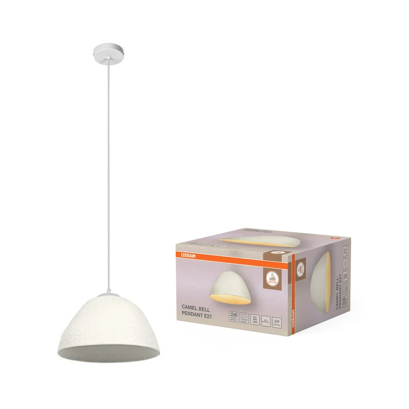 OSRAM DECOR Pendelleuchte Decor Camel Bell weiß, E27, 375 mm