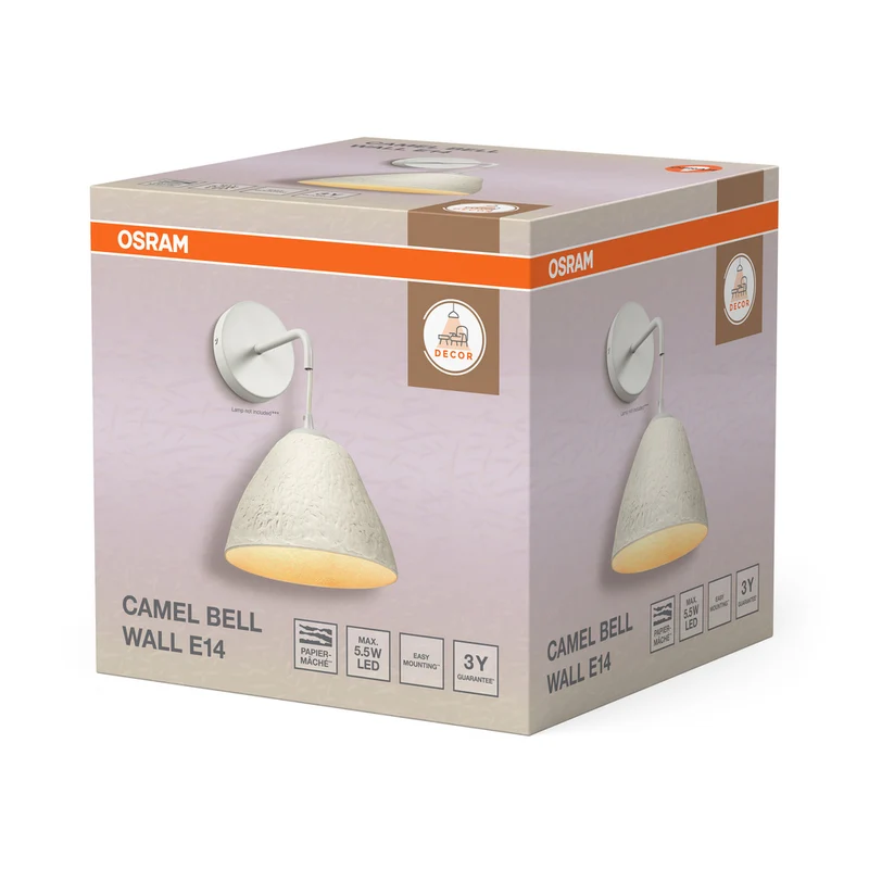 OSRAM DECOR Wandleuchte Decor Camel Bell weiß, E14, 220 mm