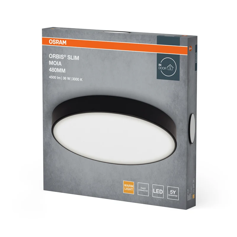 OSRAM ORBIS Slim Moia Deckenleuchte, schwarz, 36W, 4500lm