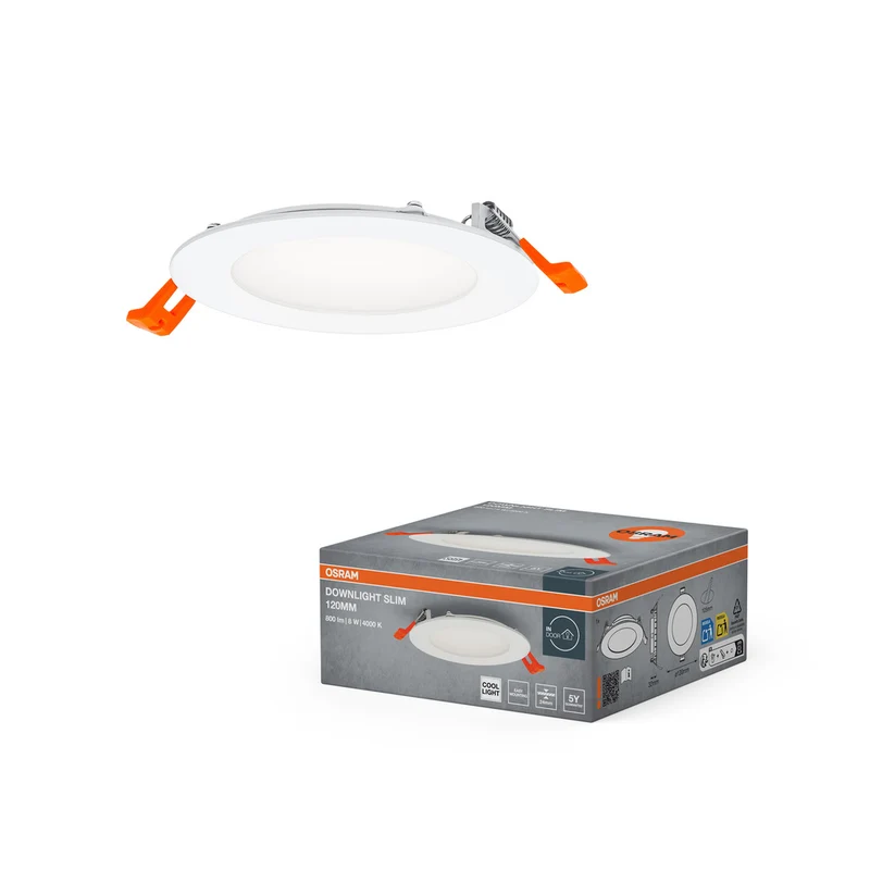 OSRAM RECESS SLIM DOWNLIGHT LED Deckenleuchte, Ø 120mm, 220…240V 8W / 4000K Kaltweiß