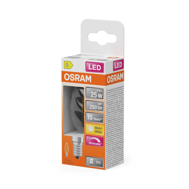 OSRAM LED Superstar Classic Lampe, Minikerze, 2.8W, 250lm , Warmweiß , E14