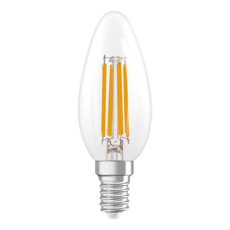 OSRAM Retrofit Classic B LED Lampe Kerzenform dimmbar (ex 40W) 5W / 2700K Warmweiß, E14