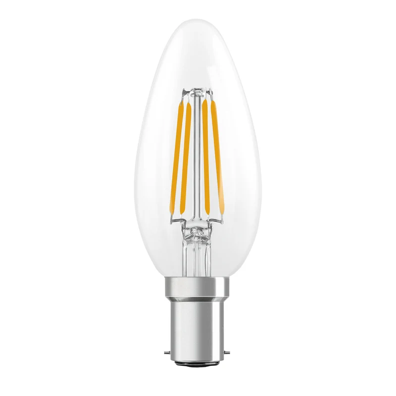 OSRAM LED Lampe LED Retrofit CLASSIC B 4W 827 Clear B15d, 470 lm, 2700 K, Warmweiß