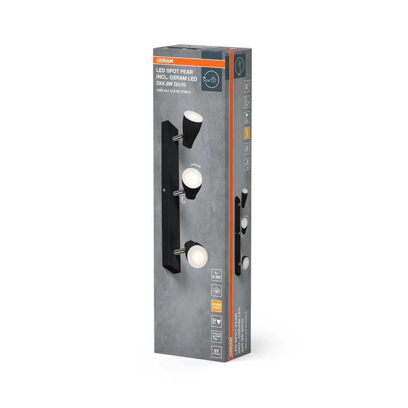 OSRAM LED SPOT PEAR Deckenanbau-Spot, sw, 12,9W, 630lm